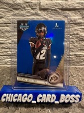 2023 Bowman University Chrome Travis Hunter Blue Refractor RC 56/199 Colorado U