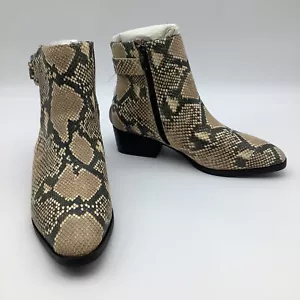 Steven By Steve Madden Ringer Snakeskin Ankle Boots 6.5 New - Picture 1 of 6