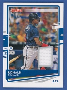 RONALD ACUNA JR 2020 Panini Donruss Materials DM-RA Atlanta Braves