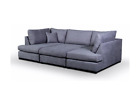 The Carnaby Range u shape sofa  lux chenille includes free footstool