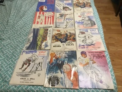 COMPLETE SET 1958 BALTIMORE COLTS PROGRAMS,ALLSIGNED:LENNY MOORE HOF/P.SUMMERALL - Image 1 of 4