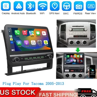For Toyota Tacoma 2005-2013 Android 15.0 Car Radio Stereo GPS WIFI Apple Carplay - Image 1 of 4