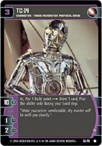 STAR WARS FREE PHANTOM MENACE BOOSTER + TC-14 (A) FOIL NM scratches - Picture 1 of 2