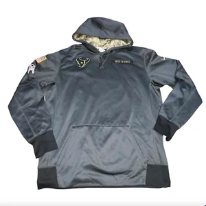 Nike Felpa con Cappuccio Uomo Large NFL Houston Texans Salute To Service Felpa Grigio USA - Foto 1 di 9