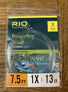 Rio Powerflex Trout Tapered Leader 7.5 FT 13 LB-Brand New-SHIPS N 24 HOURS - Picture 1 of 3