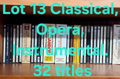 Bulk Cd's Choose 1-Classical,Opera,Instrumental,32 Titles,$7-$30 Freepost Lot 13 - image 1 of 4