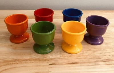 Vintage Set 6 Brightly Coloured  Plastic Egg Cups – EMSA? Retro - Image 1 of 3