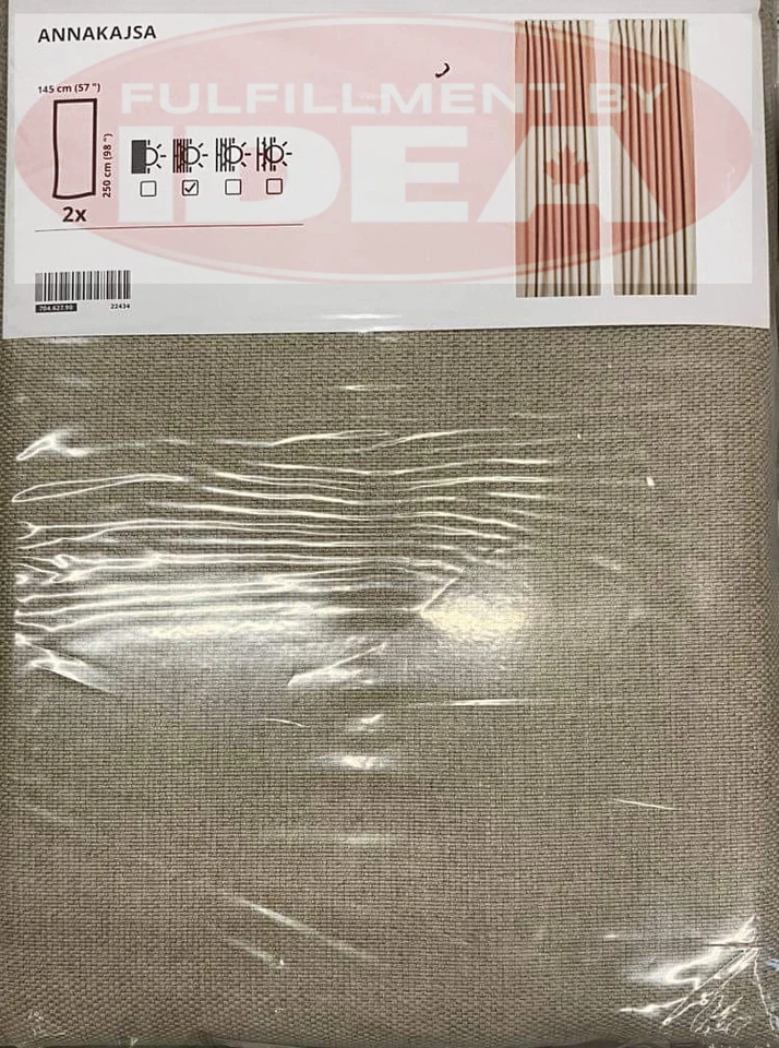 Nuevo IKEA ANNAKAJSA Beige Cortinas Oscurecedoras Habitación 1 Par (57x98") 704.627.90 Foto 1 de 1