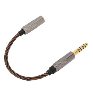 4,4 mm Zrównoważony wtyk do 3,5 mm Stereo Gniazdo Kabel słuchawkowy Pozłacany Przenośny - Zdjęcie 1 z 12