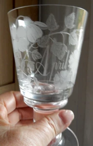 Dartington Glass Water Rummer Goblet The Month APRIL Pam Baker Hand Engraved - Picture 1 of 11
