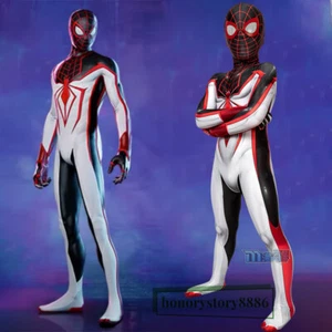 Spider-Man Miles Morales Bodysuit Zentai Jumpsuit Children Cosplay Costume - Picture 1 of 17