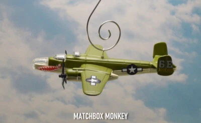 B-25J Medium Bomber "Shark Teeth" WWII Christmas Tree Ornament Airplane USAF - Image 1 of 4