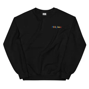 Filipino Sweatshirt, unisex, baybayin print meaning Pilipino, gifts, Filipino - Picture 1 of 19