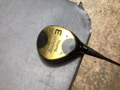 MacGregor Tourney Persimmon 3 Wood RH Ladies Steel + Headcover / Excellent - Image 1 of 4