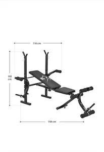 ArtSport Multifunktion Hantelbank ProfiGym 1000 mit Langhantelablage, Beincurler - Bild 1 von 4