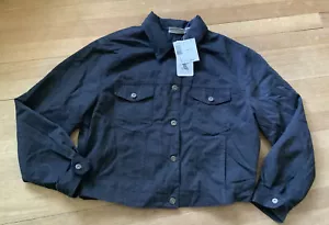 ¡NUEVO CON ETIQUETAS! Chaqueta de Pizarra Limpia Liz Claiborne Lizwear Gris Oscuro Talla Grande - Imagen 1 de 5