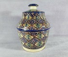 Ancienne jobbana Pot à beurre Céramique Décor de mandorles Fez Fès Maroc 19ème