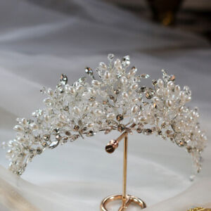 6cm Tall Large Handmade Crystal Tiara Crown Bridal Wedding Queen Prom Princess 