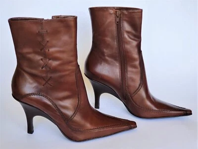 B Bakers Botines Cremallera Lateral Cuero Marrón Mujer Talla 8 1/2  Foto 1 de 4