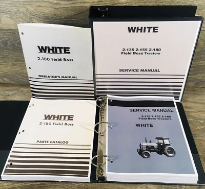 White 2-180 Field Boss Tractors Service Parts Operators Manual Set Repair Shop - Image 1 of 4