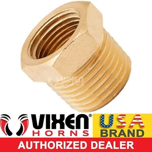 ½"NPT MALE TO 3/8"NPT FEMALE BRASS THREAD REDUCER FITTING F/ HORN/TANK VXA1238 - Picture 1 of 2