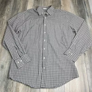Camisa de vestir grande para hombre Peter Millar a cuadros gris 100 % algodón - Imagen 1 de 8