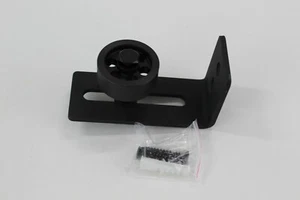 Puerta corredera de granero negra guía de rodillos de permanencia revestimiento herrajes para piso  - Imagen 1 de 6