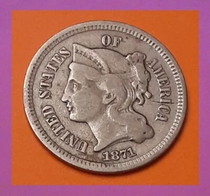 1871 VG/F Three Cent Nickel ( Includes Video) - Picture 1 of 6