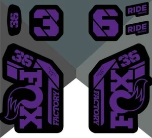 Fox 36 Factory 2021 Fork Decals - Purple - Licensed By Fox - Picture 1 of 1