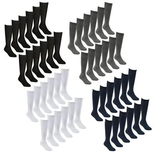 Girls Long Bamboo School Socks | Sock Snob | 12 Pairs Multipack Knee High Socks - Picture 1 of 9