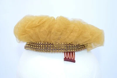 Sombrero corona Missy Arnold bronce estrás red adorno vintage Foto 1 de 4