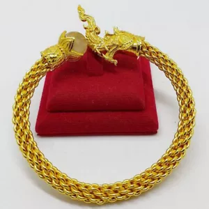 Drache Naga Armband Rutil Quarz Edelstein Schmuck Armreif Thai Buddha Amulett - Bild 1 von 3
