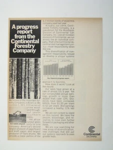 Vintage Continental Forestry Company Progress Report Print Ad 1968 - Picture 1 of 2