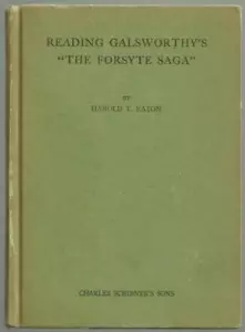 Reading Galsworthy's The Forsyte Saga Harold Eaton 1936 1st edition Hardcover - Picture 1 of 1
