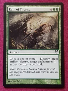 Magic The Gathering AVACYN RESTORED RAIN OF THORNS green card MTG - Picture 1 of 2