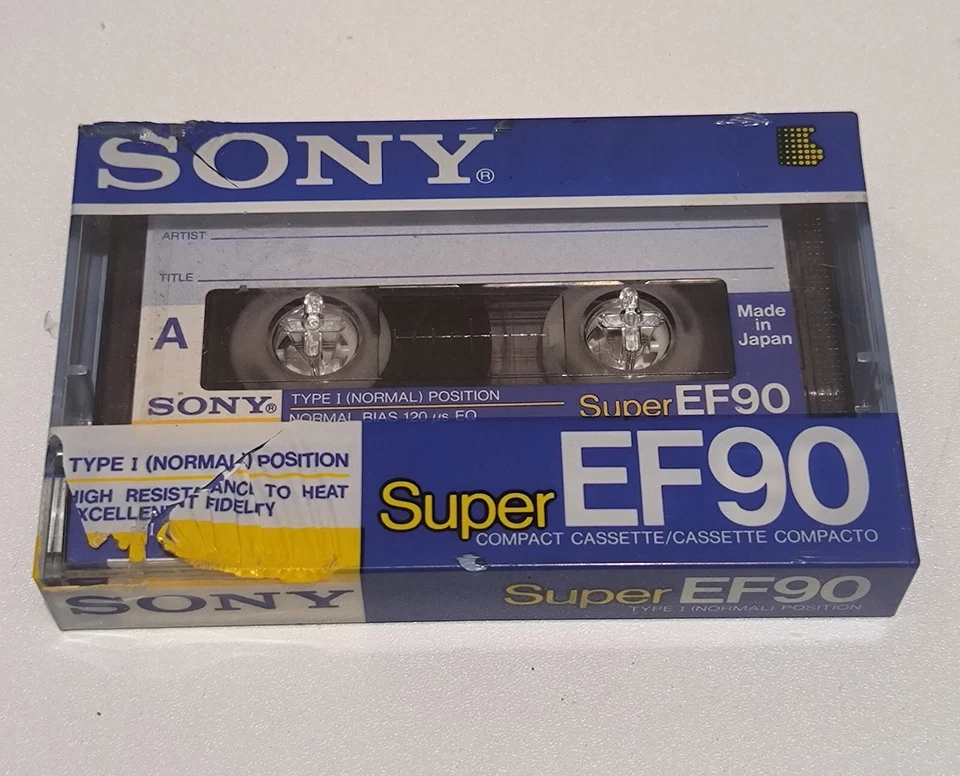 SONY C-90EFS type 1 blank cassette brand new sealed - made in JAPAN - Image 1 of 4