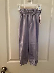 Wilson Youth Team Poly Pull On Baseball Pants Gray Elastic Waist Size Small NWT - Picture 1 of 9