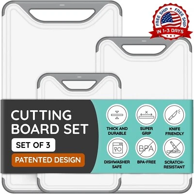 Mejor Tabla De Cortar De Plástico Aptas Para Lavavajillas Juego De 3 Tablas New - Image 1 of 4