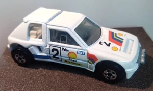 Hot Wheels Peugeot 205 Rallye 1988 White Blackwall #2 guscio Michelin quasi nuovo HTF! - Foto 1 di 7