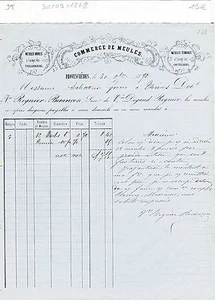 Dépt 88 - Provenchères -  Petite Entête Commerce de Meules du 30/09/1878 - Picture 1 of 1