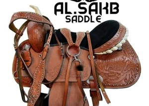 Handmade Brown beautiful pleasure saddle! Beautiful Hand Tooled fern design . - Picture 1 of 6