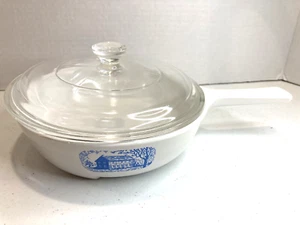 Corning Blue Colonial House padella marrone per forno a microonde Amana Radarange - Foto 1 di 11