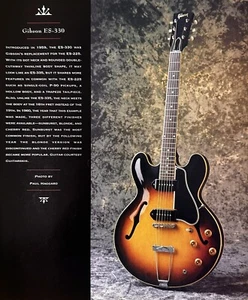 '59 Gibson ES-330 E-Gitarre Fotodruck Werbung - Paul Haggard - Bild 1 von 1