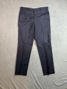 Pantalone abito Zanella Devon lana blu piatto davanti elastico vita media 34x32 - Foto 1 di 8