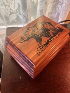 Casper Wyoming 6.5” Clean Vintage USA Cedar Wood Box Worth-a-Look Trinket - Picture 1 of 7