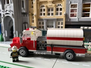 Lego Custom Fire Truck Tanker and Mini-Figure Fireman - Picture 1 of 10