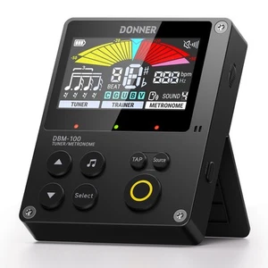 Donner DBM-100 Portable Digital Metronome Tuner With Training Rhythm Mode Black - Picture 1 of 11