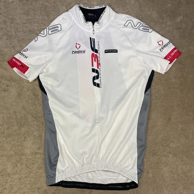 NALINI Pro Cycling Jersey L ITALY ITALIA MEN'S BIKE 3/4 ZIP N3F SHIRT White - Image 1 of 4