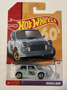 Hot Wheels Morris Mini 60s (2017) Mattel Blue Die-Cast Toy Car 1/8 - Picture 1 of 3