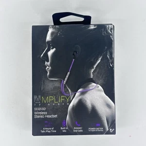 NUEVO Auriculares estéreo inalámbricos Amplify by Aduro SBN40 Auriculares Micrófono incorporado Púrpura - Imagen 1 de 7